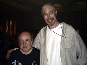 David and Goliath? Nope, it 's Eric Goldberg and Abu Supervising Animator Duncan Marjoribanks.