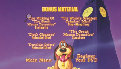 the great mouse detective dvd menu