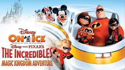 This INCREDIBLES header rests at the top of the show's section at DISNEY ON ICE's official website