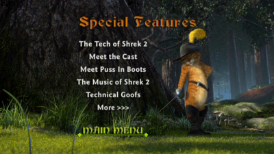 shrek 4 dvd menu