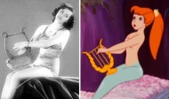 Side-by-side comparison of Kerry and her mermaid incarnation