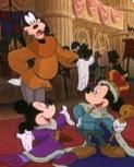 Goofy and Mickey mice in THE PRINCE AND THE PAUPER