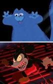 The title star of LORENZO (top) and Mickey Monster/Mouse from RUNAWAY BRAIN (bottom) 