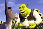 Shrek explains to Donkey how ogres are like onions, in SHREK.