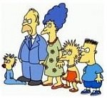 The Simpsons, as they appeared on THE TRACY ULLMAN SHOW
