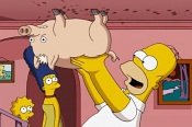 Spider-Pig and his sidekick Homer in THE SIMPSONS MOVIE