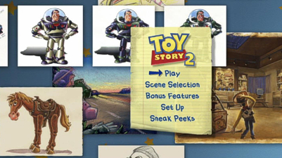 toy story 2 dvd menu disc 2